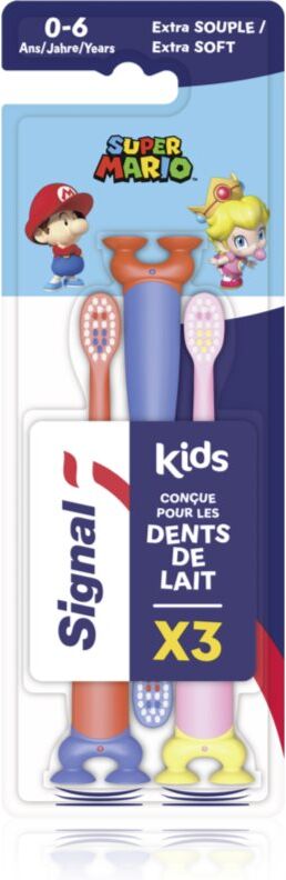 Signal Super Mario brosse à dents pour enfants soft 0-6/2-6