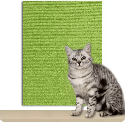Inspire Picks Self Adhesive Cat Scratching Board Cat Scratching Pad For Furniture Protection & DIY Wall Scratching Areas green 60x100cm