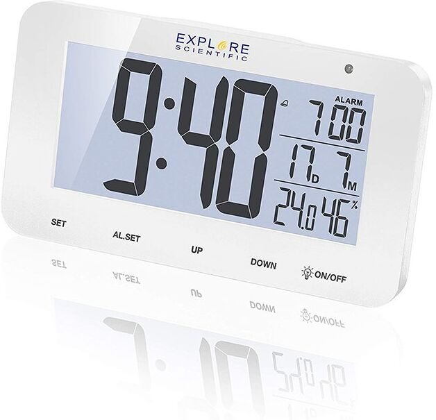 Sveglia Explore Scientific RDC1004 Multifunzione radiocontrollata Whit