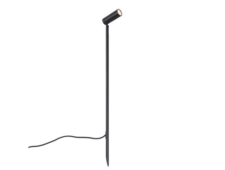 Spot sur piquet noir 80 cm avec LED réglable IP65, cordon et