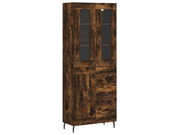vidaXL Highboard Räuchereiche 69,5x34x180 cm Holzwerkstoff