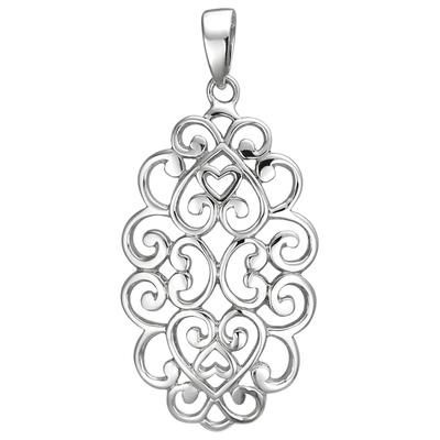 Kettenanhänger JOBO "Anhänger", silber (silber 925), Schmuckanhänger, Damen, Silber 925 (Sterlingsilber), Kettenanhänger, 925 Silber