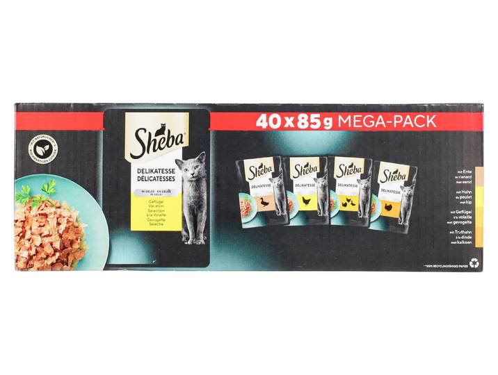 Sheba Katzenfutter Geflügel Variation in Gelee 40x85g