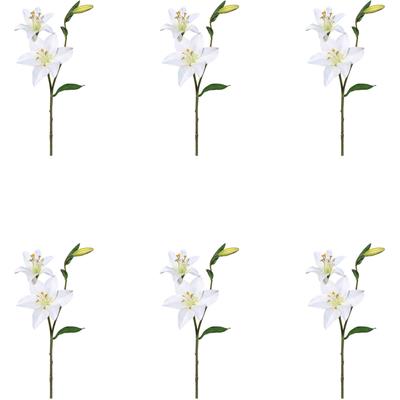 Kunstblume CREATIV GREEN "Lilie", weiß, H:60cm, Obermaterial: 60% Polyethylen, 40% Polyester, Kunstpflanzen