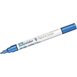 Schneider Metallicmarker Paint-It 011 2mm blue metallic Packung mit 5 Stück