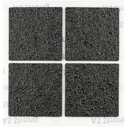 Logis Grips Pads 48mm x 48mm selbstklebende Antirutschpads - quadratisch, Pack = 4 Stück