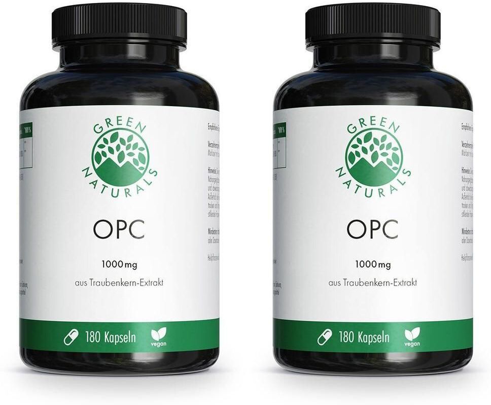 Green Naturals OPC 1000mg aus Traubenkern-Extr.Kps 2x 2x180 St Kapseln