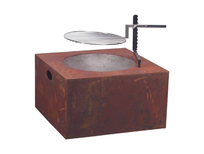 Nouvel Grill- und Feuerstelle Piazza Corten 70 × 70 × 40 cm