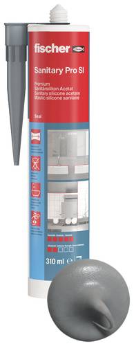 Fischer DSSA Sanitär-Silikon Herstellerfarbe Dunkelgrau 053105 310ml