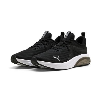 Sneaker PUMA "INFINIX", Herren, Gr. 43, Textil, schwarz (puma schwarz, puma weiß, puma silber), Schuhe Sneaker