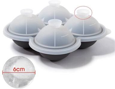 USA Free Shipping Shop Large Silicone Ice Sphere Mold For Whiskey Cocktails And Slow Melting Drinks black
