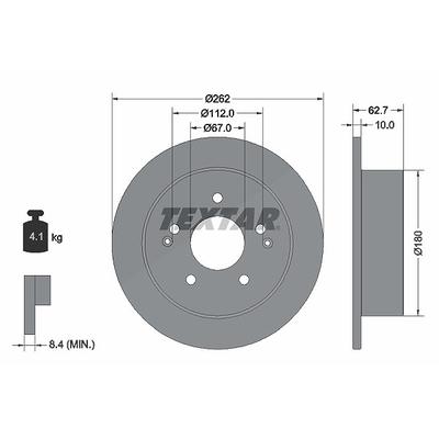 Textar Bremsscheibe [Hersteller-Nr. 92322203] für Ssangyong