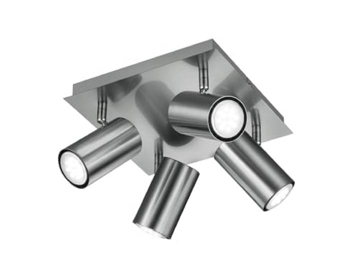 TRIO\, Spot\, Marley 4xGU10\, max.35\,0 W Corps: metal\, Nickel mat L:24\,0cm\, L:24\,0cm\, H:15\,0cm IP20