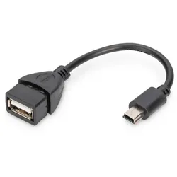 Digitus USB Mini-B - USB-A Adapter/ Konverter, OTG, 0,2m
