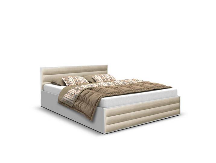 Sepro Meble Bett Beige Aldo 3 Mit Dreifachen Paneelen Und Bettkasten 160x200 cm, 160x200 cm, Schlafzimmer, Betten