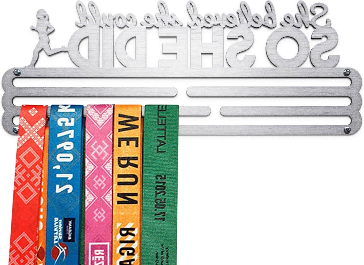 Zilverkleurige Medaille Hanger voor 30 Medailles - Breedte: 30 cm