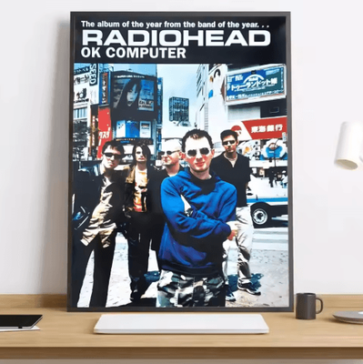 Inspire Picks Radiohead Rainbow Canvas Poster HD Music Band Wall Art For Modern Spaces black19 40x50cmframeless