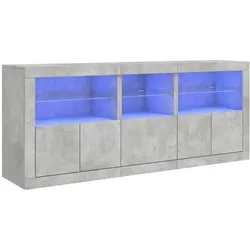 Helloshop26 - Buffet Sideboard Kommode Kleiderschrank Aufbewahrungsmöbel Organizer für Küche Wohnzimmer Lounge mit LED-Beleuchtung 02_0029980