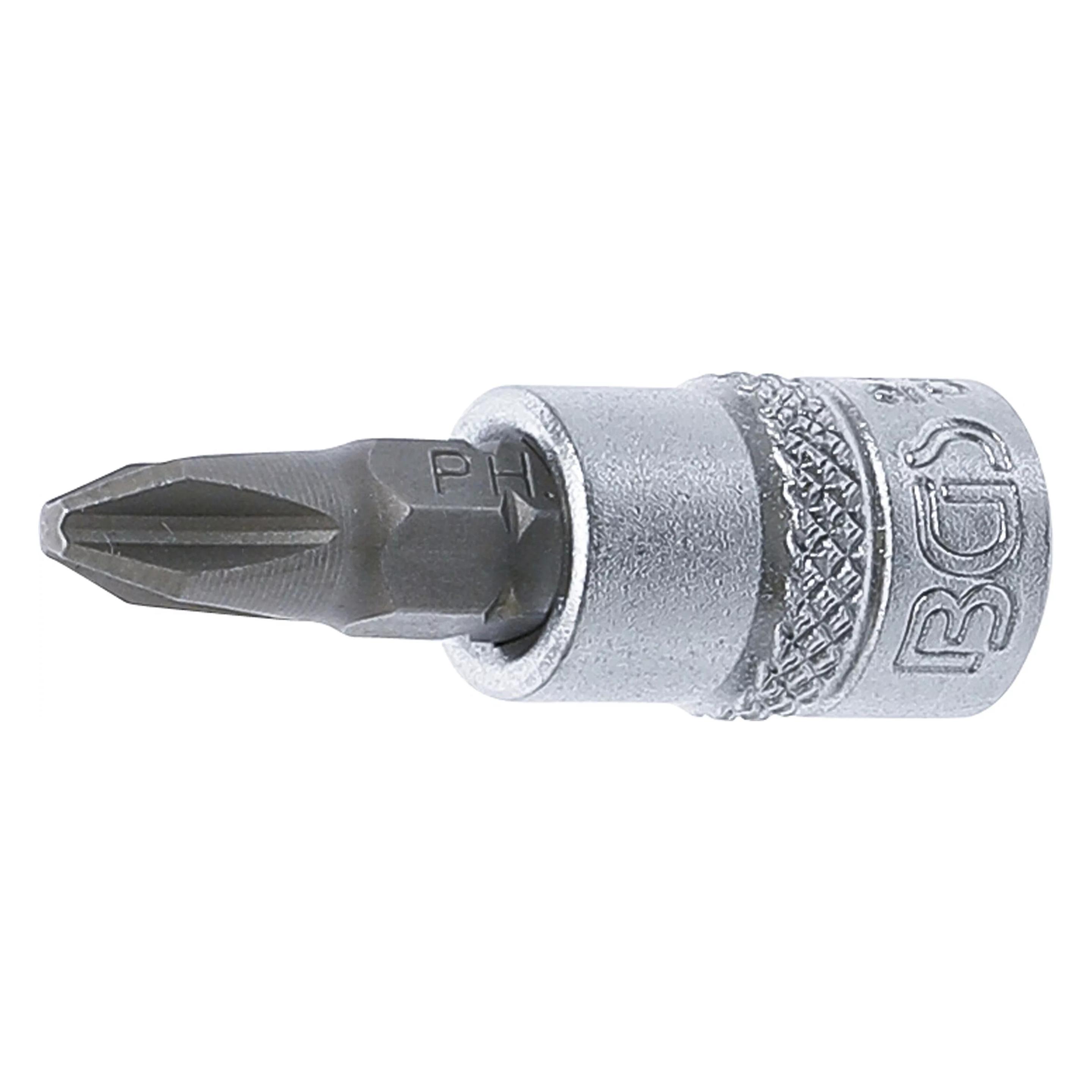 BGS Bit-Einsatz | Antrieb Innenvierkant 6,3 mm (1/4") | Kreuzschlitz PH2 (Kreuz sonstige) (2488)