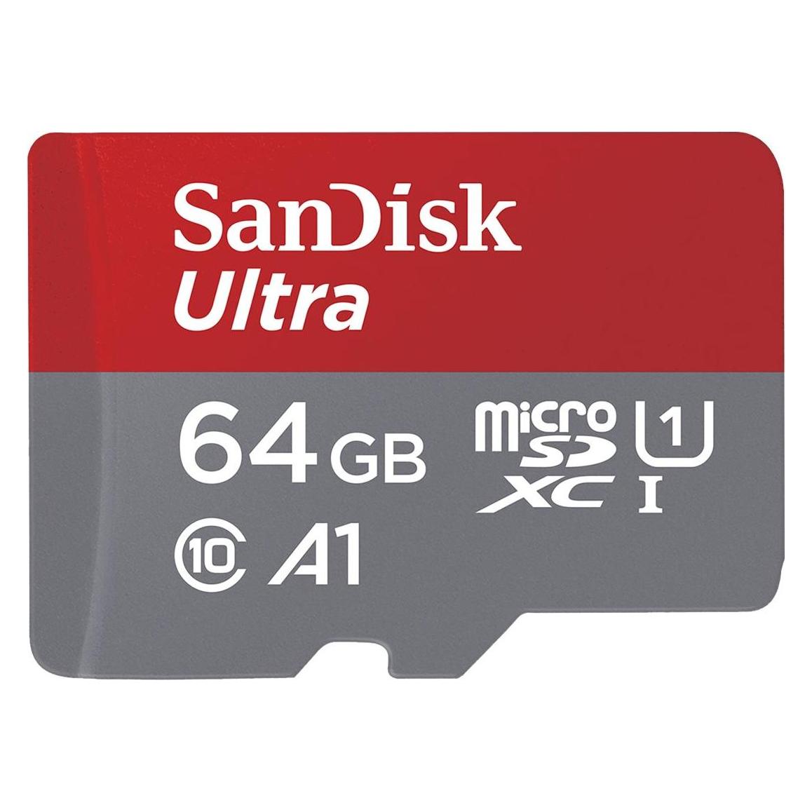 Sandisk Ultra (64 GB, microSDXC, U1, UHS-I) (SDSQUAB-064G-GN6FA)