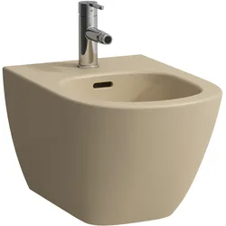LAUFEN LUA Wandbidet, mit Überlauf, 1 Hahnloch, 360x520mm, Eckventile innenliegend, H8300810183021, Farbe: Bahamabeige