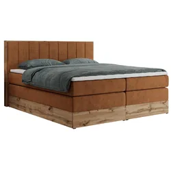 BOXSPRINGBETT BELLISSIMO KING 160/200 Orange Struktur - H3