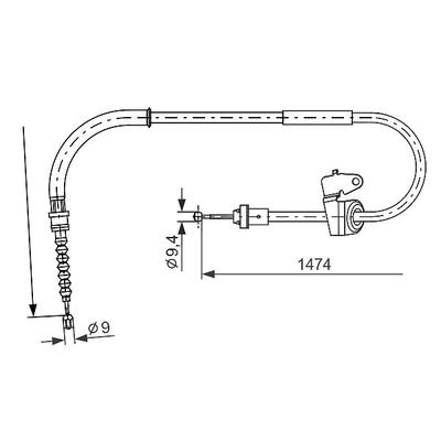 Bosch Seilzug, Feststellbremse [Hersteller-Nr. 1987482229] für Mini