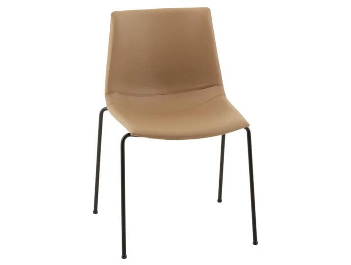 Stuhl Nava ohne Armlehnen Girsberger / Farbe: Schlamm, Material: