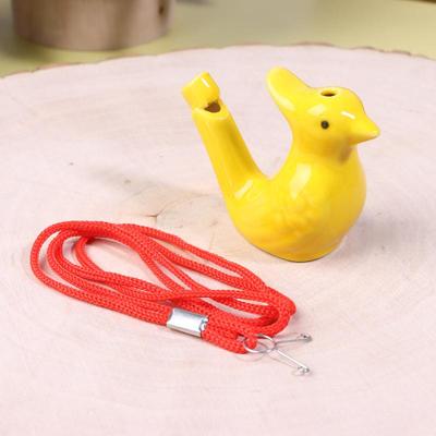 Youfap Market Ceramic Water Bird Whistle Set, Colorful Musical Bath Toy & Kids Party Favor yellow