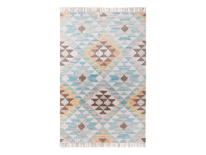Tapis Vintage Classic Kelim Turquoise/Turquoise/Marron 140 x 200 cm Tissu mélangé