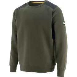 CAT Pullover New Essentials oliv Herren Sweatshirt bequem strapazierfähig Gr. L