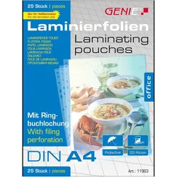 GENIE Laminierfolien glänzend 125 mikron A4