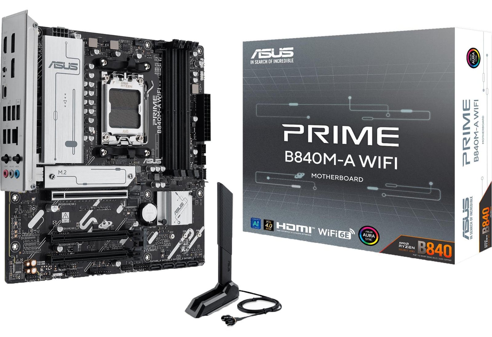 ASUS PRIME B840M-A WIFI Motherboard - AMD B840 - AM5 micro ATX