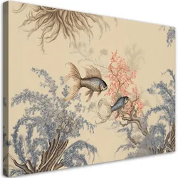 WANDBILD feng shui boho fisch