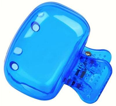 Uplift Essentials Travel Toothbrush Head Cover Protector Cap Snap On Brush Pod Case For Hygiene And Travel blue