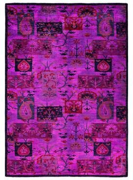 Overton "Vibrance One-of-a-Kind Hand-Knotted Area Rug - Pink, 5' 3"" x 7' 5"" - 5' 3"" x 7' 5"""