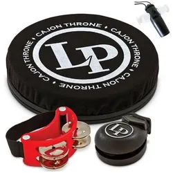 Latin Percussion LP LPCP1 Cajon Zubehör-Set mit KD SW-1 Sambapfeife (Perkussion), Perkussion, Schwarz