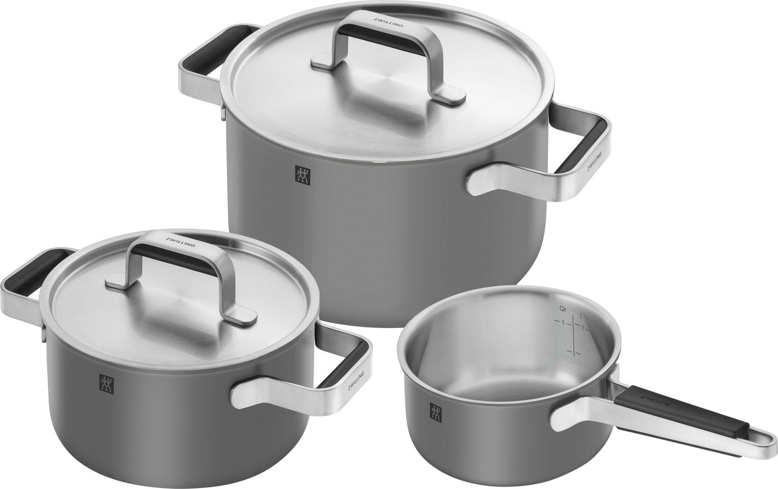Zwilling Pure pannenset 5-delig Grijs
