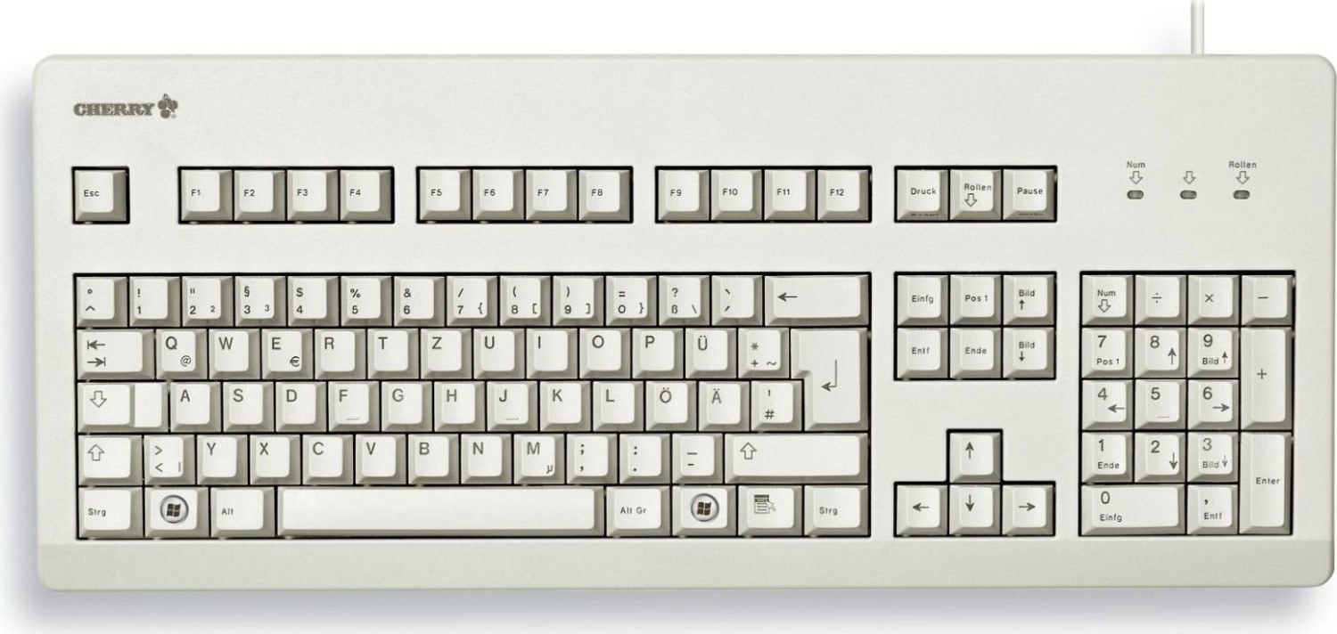 Cherry G80-3000 Kabelgebundene Tastatur DE-Layout USB grau G80-3000LPCDE-0
