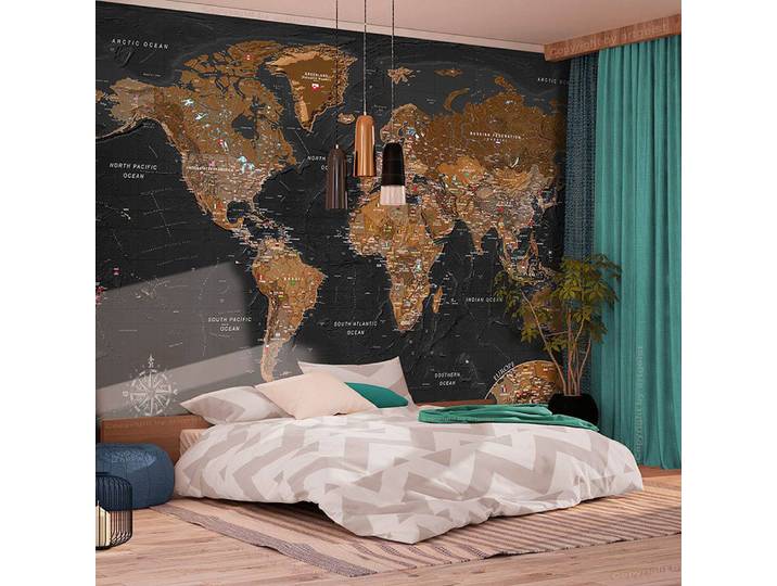 Fototapete World Stylish Map 400 x 280cm 400 x 280 cm