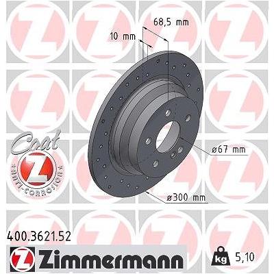 Zimmermann Bremsscheibe [Hersteller-Nr. 400.3621.52] für Mercedes-Benz