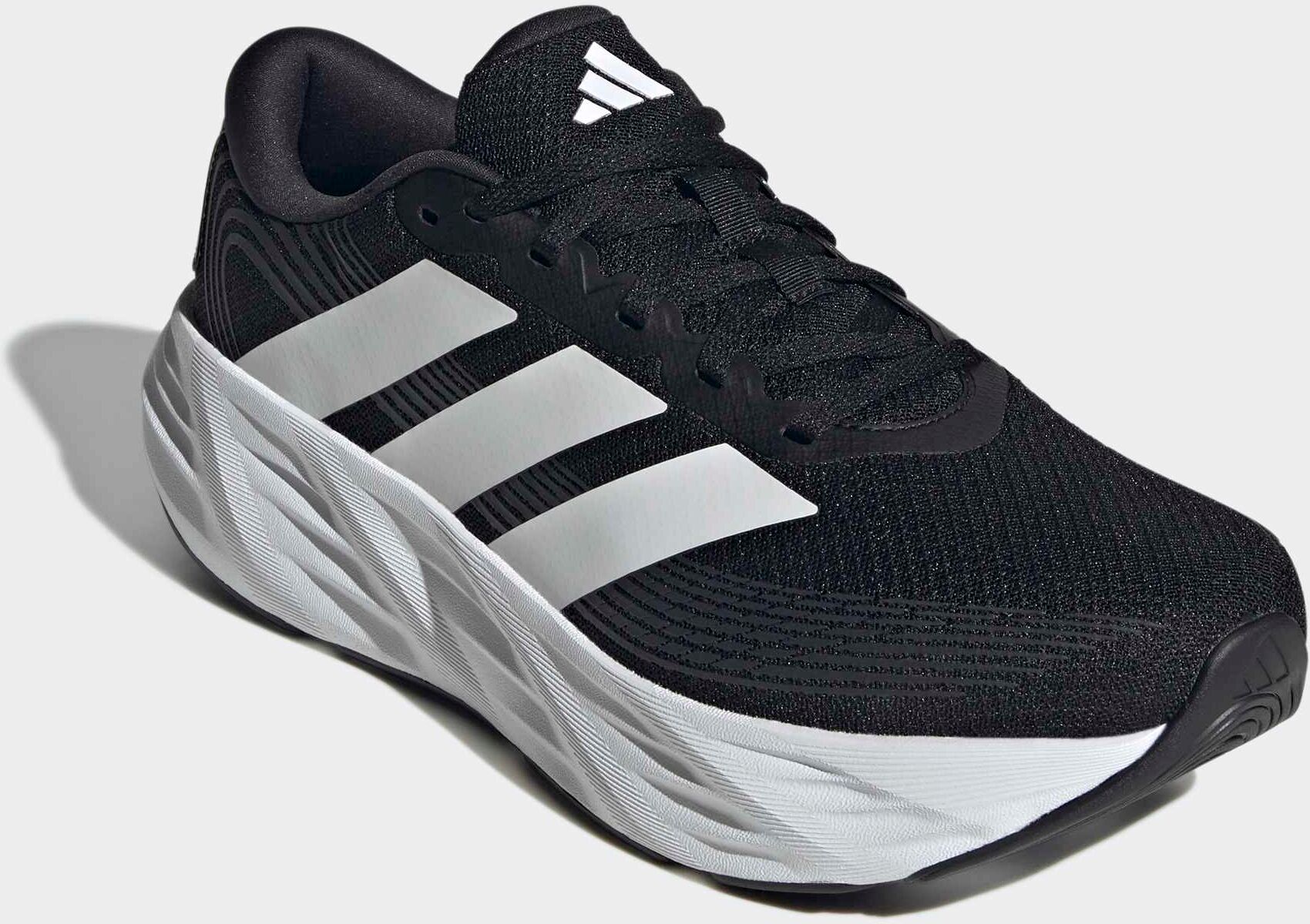 Laufschuh ADIDAS PERFORMANCE "GALAXY 8", Herren, Gr. 42, schwarz-weiß (core schwarz, ftwr weiß, carbon), Synthetik, Textil, Schuhe Laufschuh, für breitere Füße