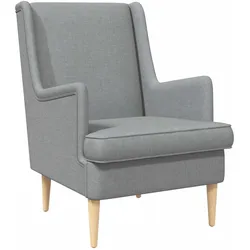 vidaXL Sessel Hellgrau Stoff