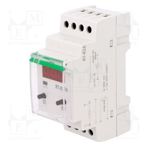 F&R Temperaturregler ohne Sonde, digitaler Temperaturbereich: -25 ÷ 130 °C, Kontakt: 1 Schliesser, 16 A (RT-826)