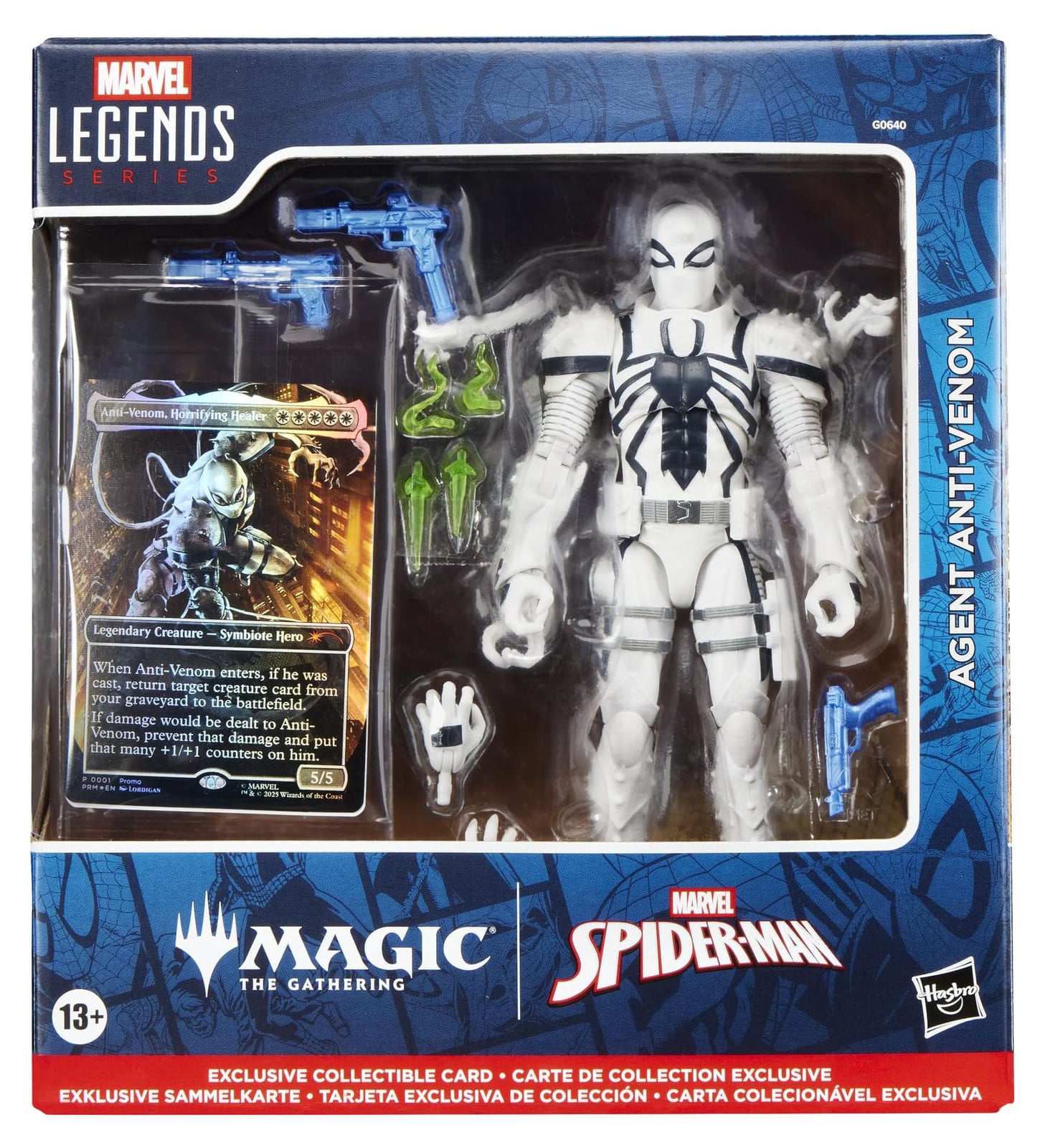 Hasbro Marvel Legends Agent Anti-Venom actiefiguur met Magic Foil-kaart, 15 cm
