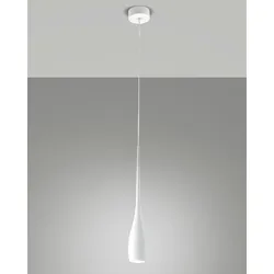 FABAS LED-Pendelleuchte Coco Metall Weiß