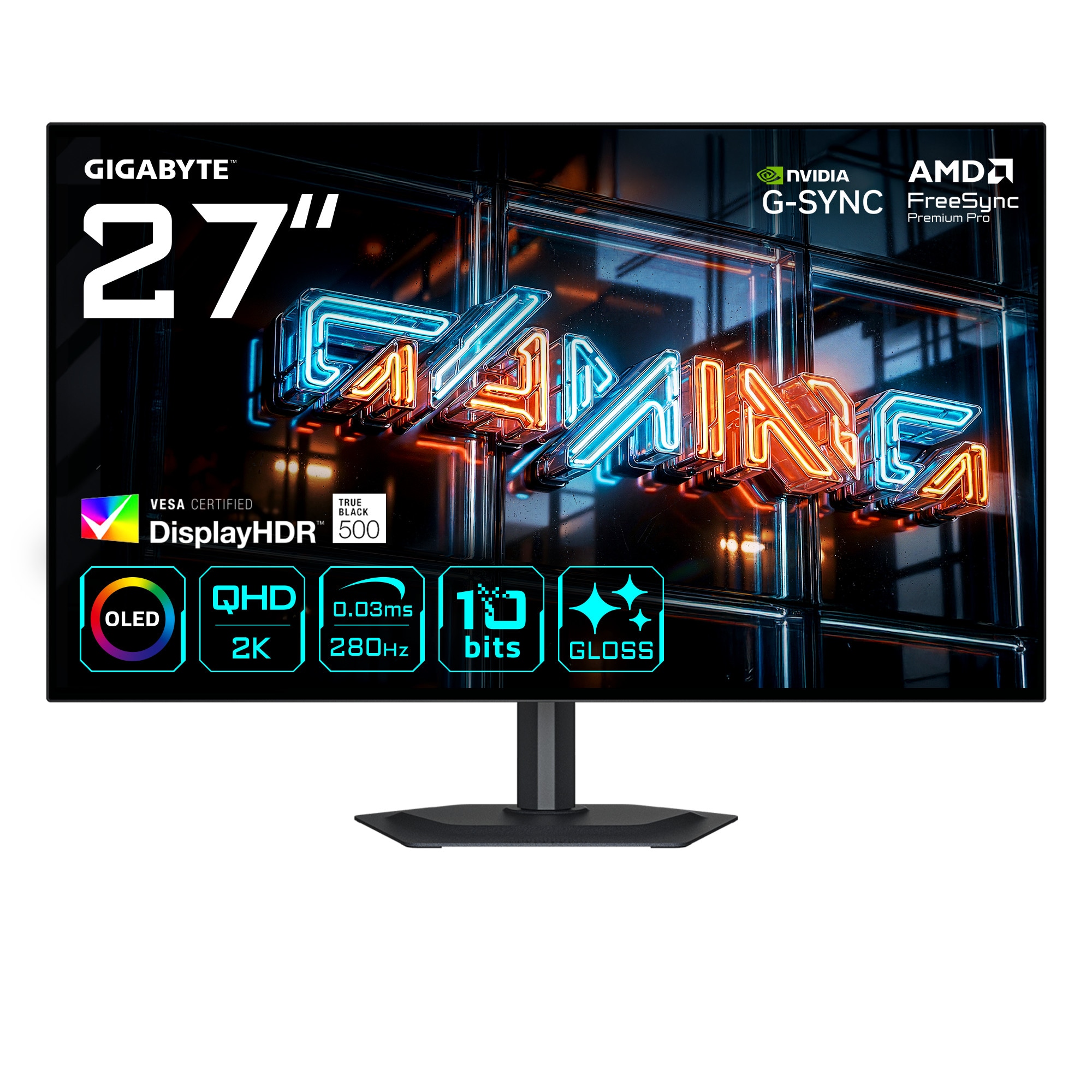 GIGABYTE MO27Q28GR 27 Zoll WQHD wOLED Panel 16:9 280 Hz Gaming Monitor