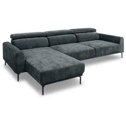 SOMETA Ecksofa Mons Stoff Grau Anthrazit