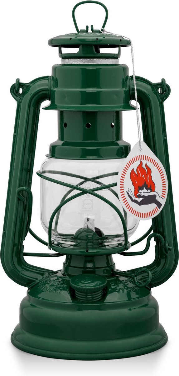 Feuerhand Stormlantaarn Baby special 276 Eternity - Mosgroen - B: 13,5 cm, D: 15 cm, H: 26,5 cm