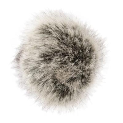 Pompon Kunstfell schwarz-natur